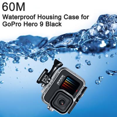 Водонепроницаемый чехол для GoPro Hero 12 11 10 9 Черный защитный чехол для подводного погружения для Go Pro 12 10 9 Аксессуары