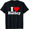 Футболка с надписью I Heart Love Bailey