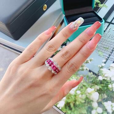 Beautiful Pink Zircon Ring for Women High Quality Colored Zircon Jewelry Wedding and Engagement Rings Women Rings