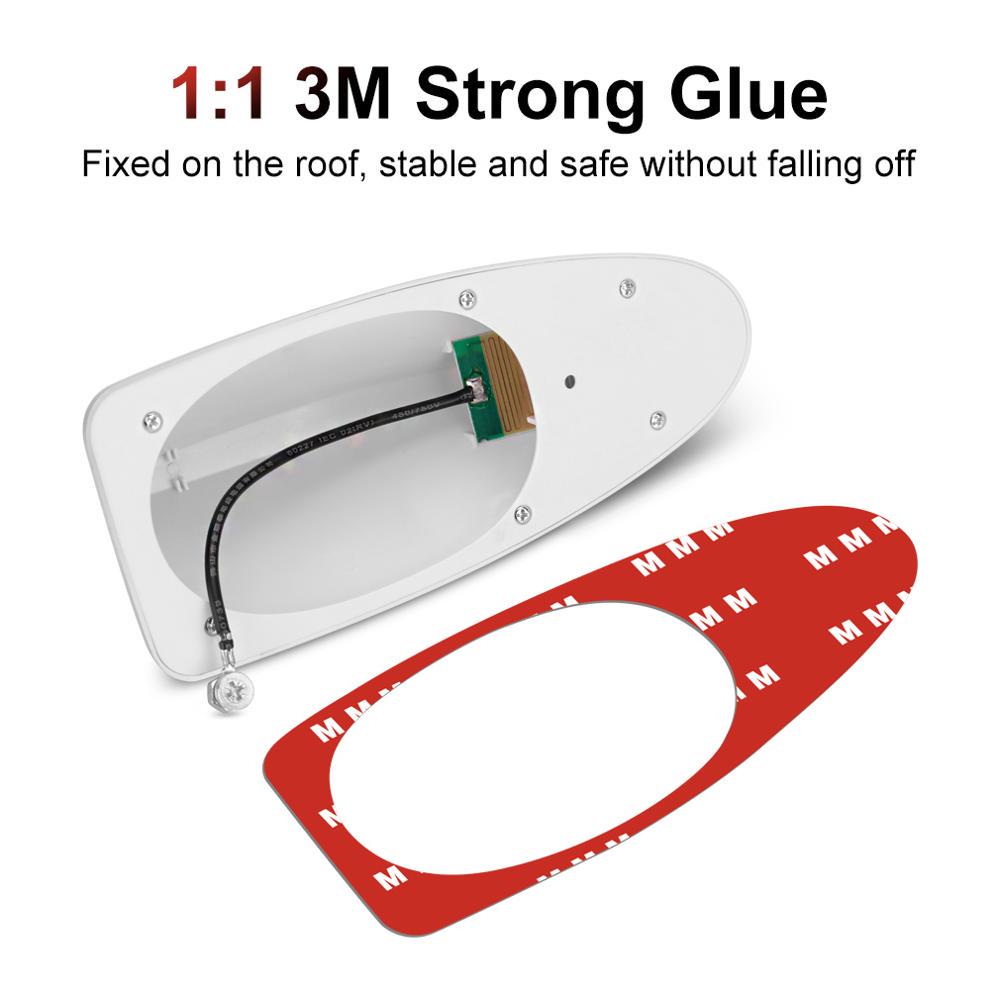 New 1 Pc Universal FM Signal Amplifier Car Radio Aerials Shark Fin Antenna Car Roof Decoration Auto Side Replacement 6 Colors