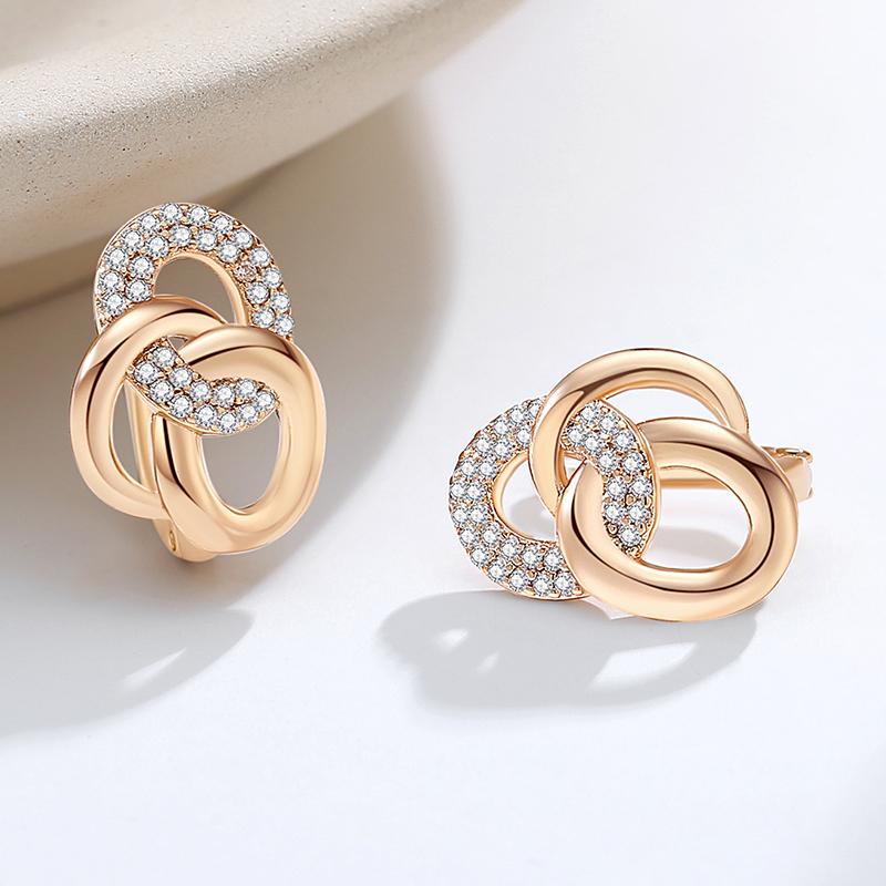 Женские серьги Kinel с несколькими кольцами на английском языке Kinel, модные украшения с цирконием