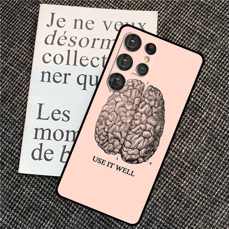 Чехол-бампер с рисунком 'Анатомия Мозга' для Samsung Galaxy S25 Ultra S20 S21 S22 S23 S24 Ultra S9 S10 Plus S24 FE Задняя крышка