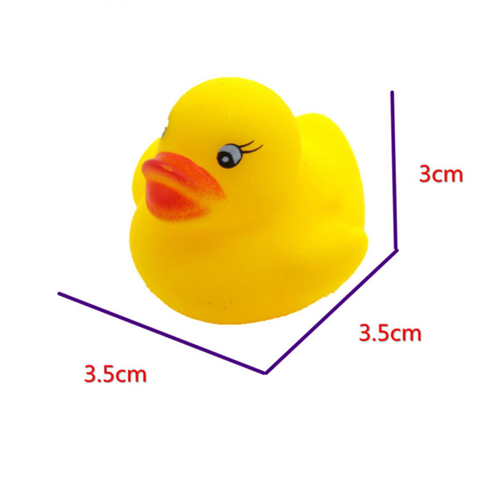 12 Pcs Colorful Baby Children Bath Toys Cute Rubber Squeaky Duck Ducky