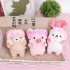Bath Rabbit Piggy Bear Soft Plush Stuffed Doll Toy Keychain Bag Pendant Kid Gift
