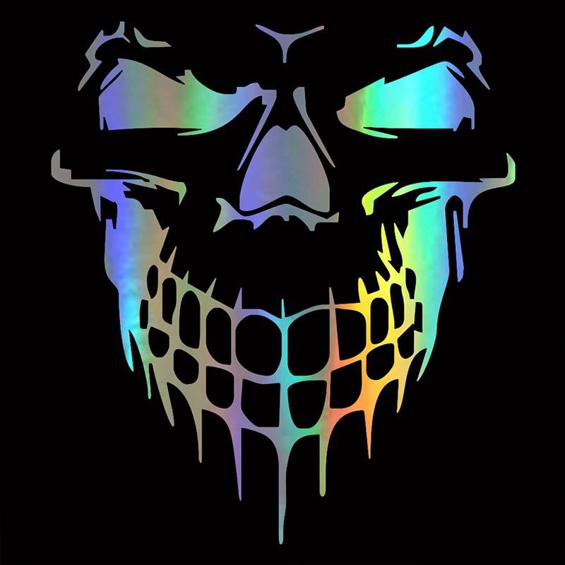 Наклейка на мотоцикл Череп 3 D светоотражающие наклейки на автомобиль мото авто наклейка смешной винил JDM на автомобильный стиль украшения