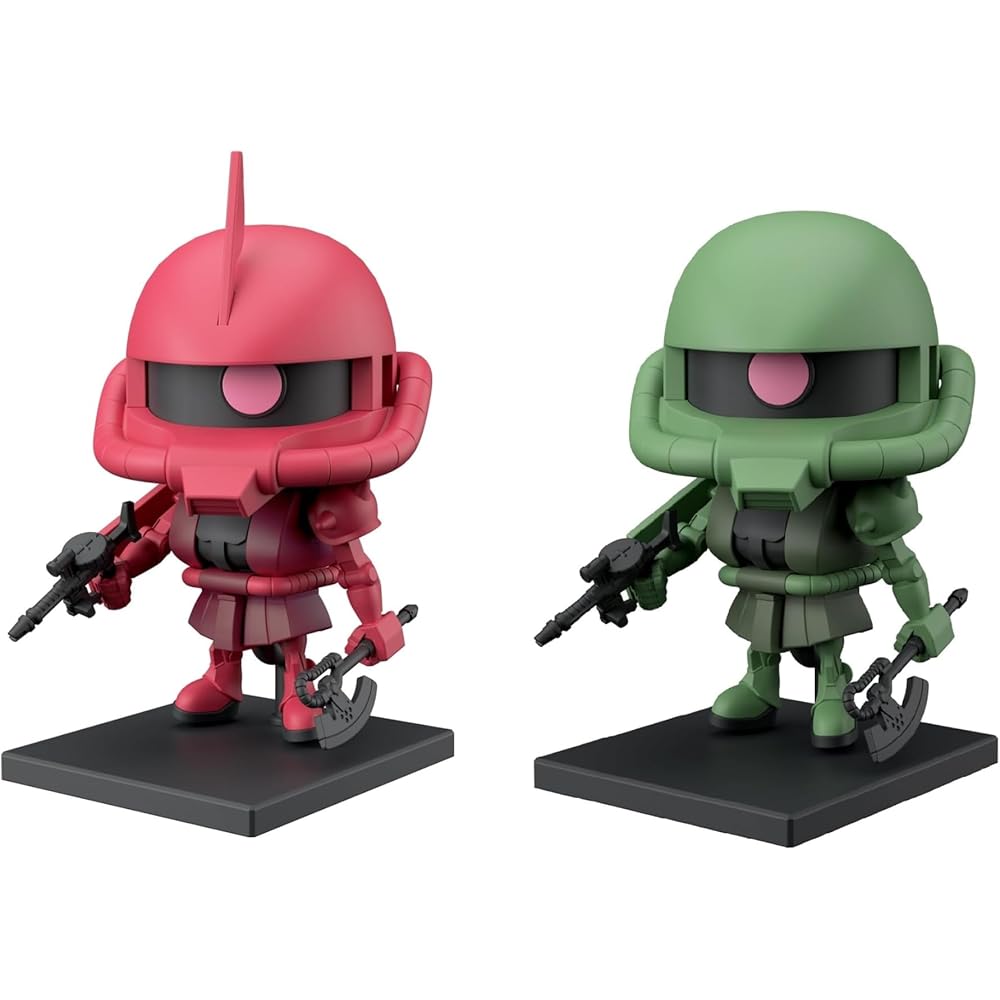 Bandai Spirits Gunpla-kun Zaku-kun и Char Zaku-kun Набор 1/1 Масштаб Пластиковая Модель с Цветовой Кодировкой