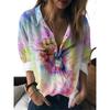 Women's Lapel Shirt Tops Casual Long Sleeve Button Down Shirts Women's Tops Fun Cat Pattern Women's Shirts Women's