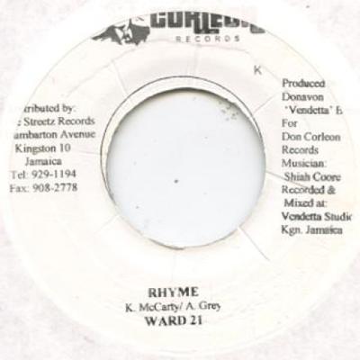 7-дюймовая пластинка WARD 21 - Rhyme Don Corleon 2003 Ямайка Регги, Ска и Даб