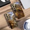 Золотая Игла Арт Чувство Для Samsung Galaxy S26 S20 FE S21 S22 S23 Plus S24 Ultra 25Ultra S21+ S9 S22 S8 Золотой стеклянный чехол для телефона