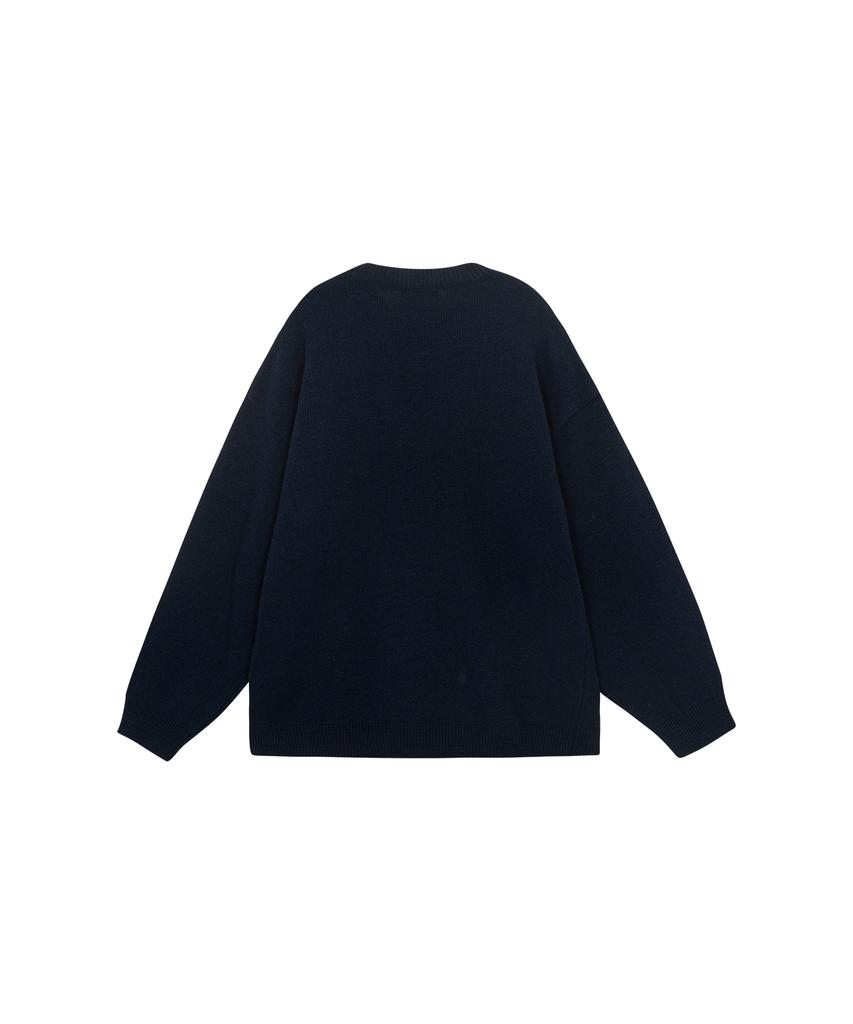 ENDOOR Lambswool Crewneck Knit (Navy)
