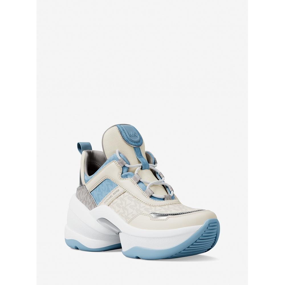 Michael Kors Кеды на танкетке Olympia 49s5olfs1b1540 Светло-голубой