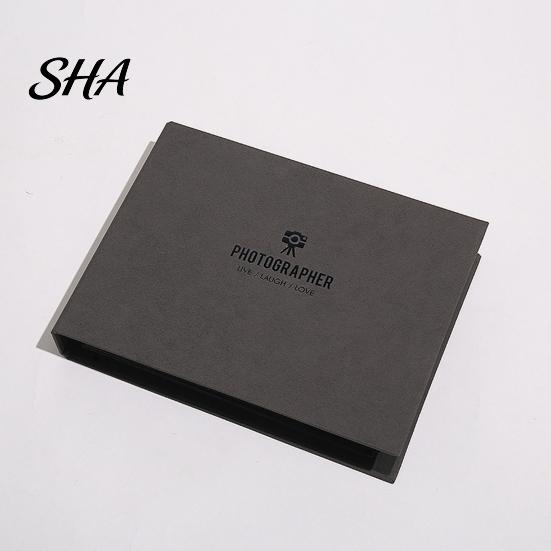 Anti-fouling Photo Album Scrapbook, Horizontal Loose-Leaf with Waterproof Thickened Film Pages, Memory Keeping Book Flat-Lay Design Refillable