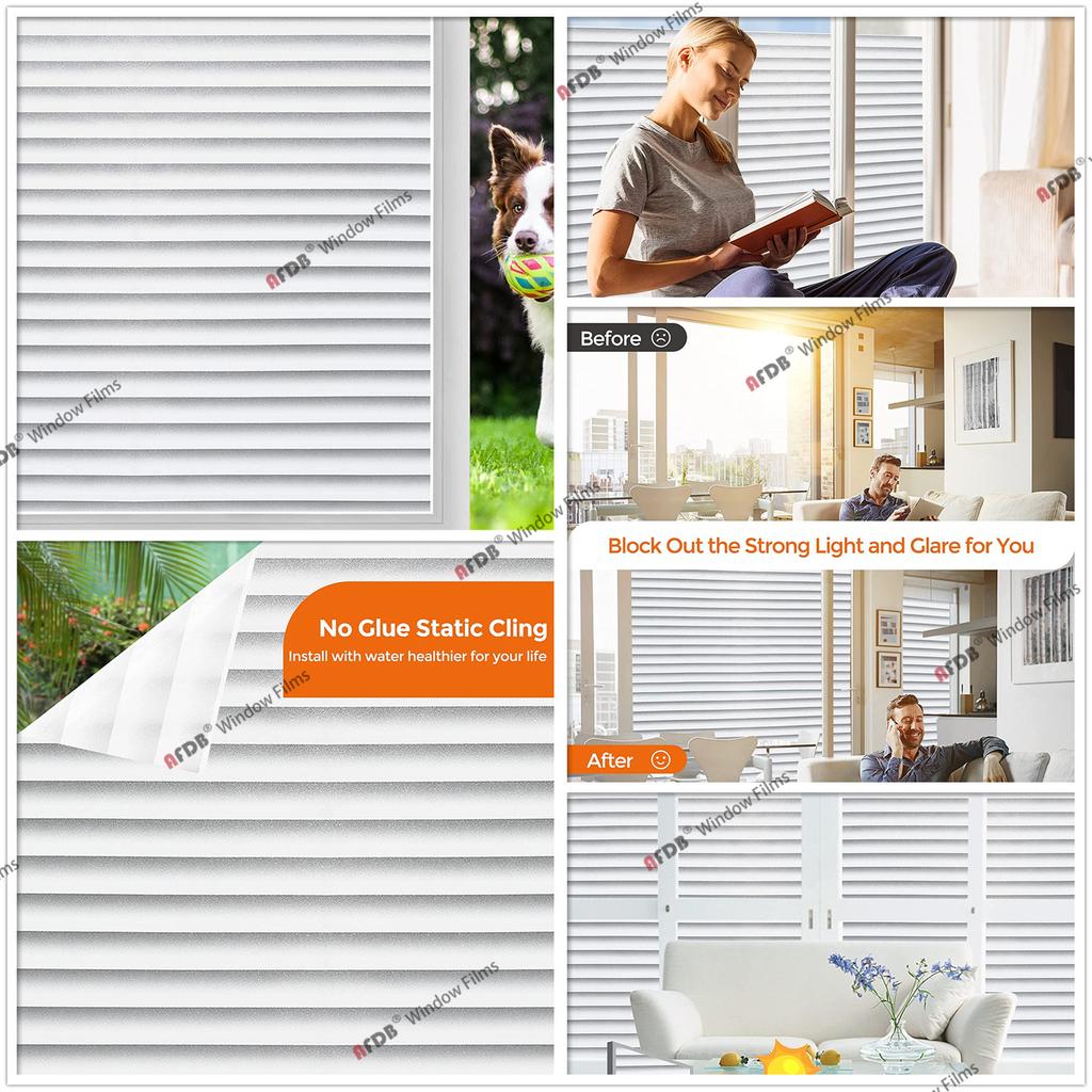 Новый стиль, оконная пленка для конфиденциальности, витражная статическая клейкая стеклянная дверная клейкая пленка, анти-УФ-наклейка на окно с контролем тепла для дома