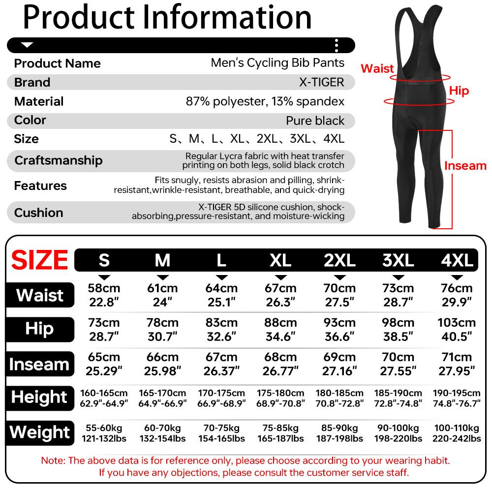 X-Tiger Spring Summer Cycling Pants With 5D Gel Pad Cycling Tights MTB Bike Bib Pants Downhill Bicycle Pants Cycling Trousers