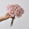 Silk Petal Artificial Flower Rose Multicolor Flower Bouquet Creative Faux Rose Flower  Gift