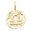 [Q7582] — Позолоченный кулон «Астрология» из античного золота (шкала) — 12 мм