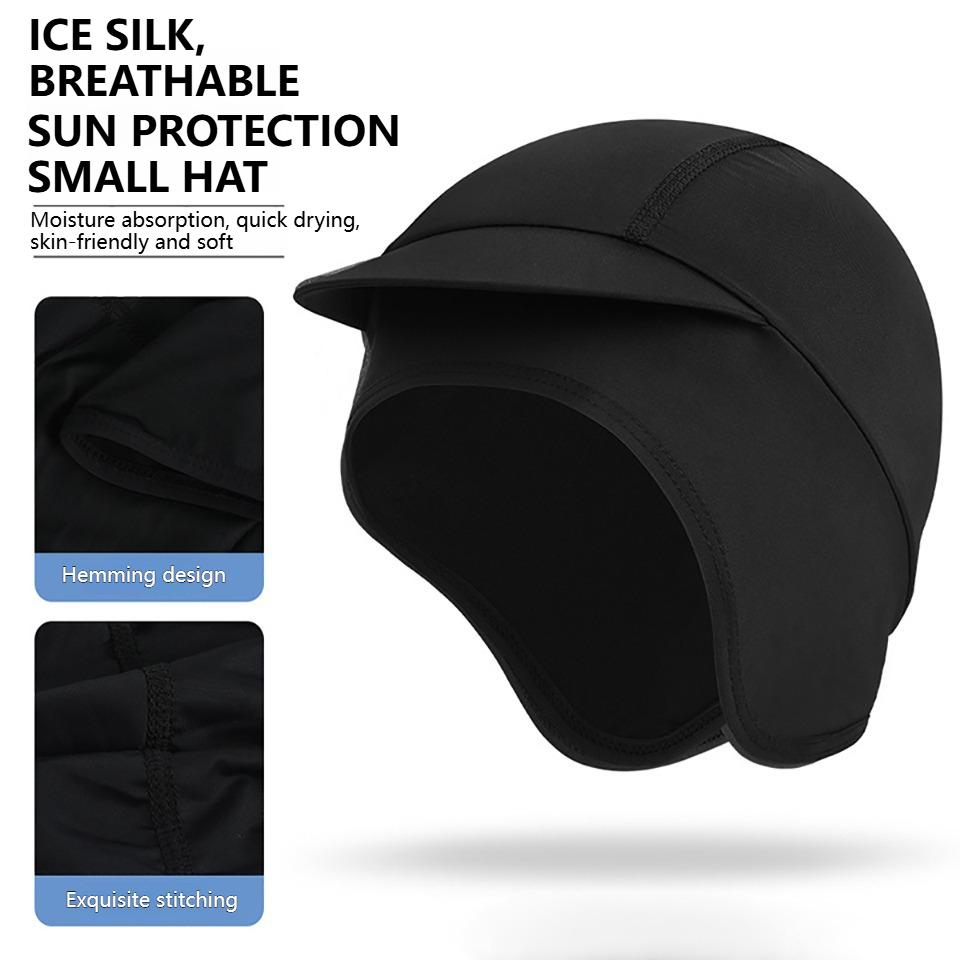 1Pcs Men Women Summer Cycling Skull Cap Thin Ice Silk Quick Dry Breathable Bike Helmet Liner UV Protection Outdoor Sports