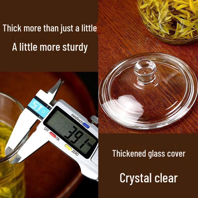 HANDUNYOU 380 мл Термостойкие стеклянные чайные чашки с ручкой (6 упаковок)