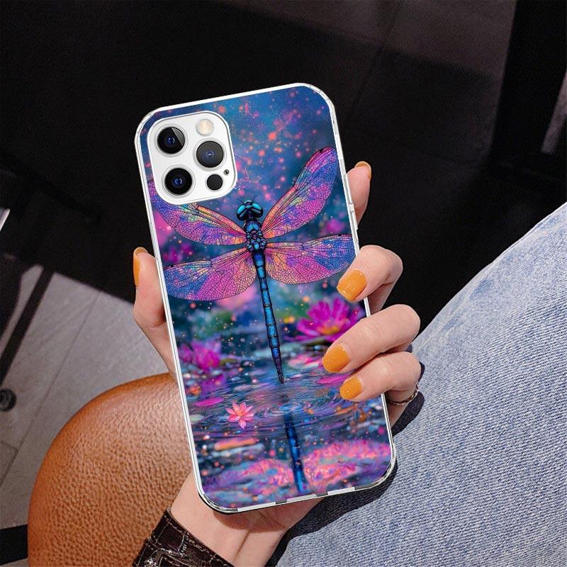 Красивый чехол для телефона с принтом Стрекозы для энтузиастов Для iPhone 17 Air 16 Pro Max 16E 15 + 14 Plus 11 12 13 Mini 7 8 SE Подарок Печатная крышка F