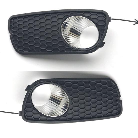 Комплект рамки правой левой противотуманной фары для Fiat Albea 2005-2013, никелированный, 2 шт., черный цвет OEM 51715992 51703147