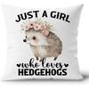 Just a Girl Who Loves Horses Pillow Covers 18x18, Horse Stuff Farmhouse Girls Room Decor, Pink Horse Floral Decorative Pillow Covers for Couch,