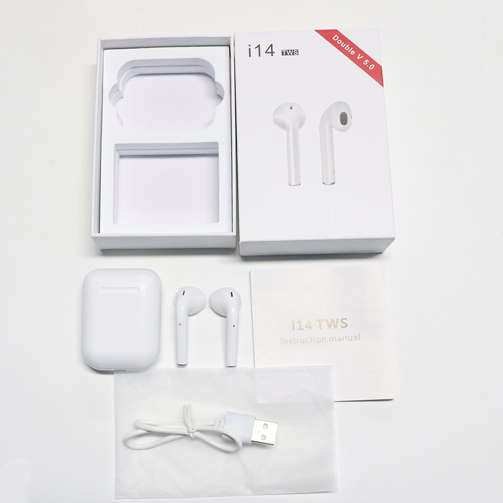 I14 TWS 1:1 Беспроводные наушники Bluetooth 5.0 с сенсорным управлением для iPhone Android PK i13 i10 i12
