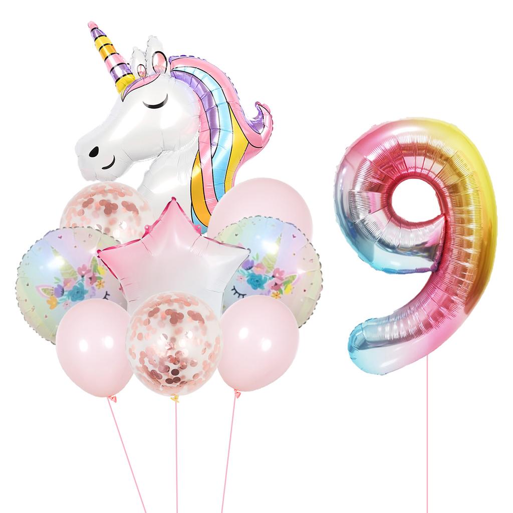 Воздушные шары в форме единорога и радуги на день рождения для принцессы, розовые, довольно гигантские, суперформы, для девочек и мальчиков, товары для вечеринок