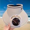 Mesh Summer Fan Sunhat Sun Protection Solar Fan Cap Wide Brim Sun Hat  Sun Protection