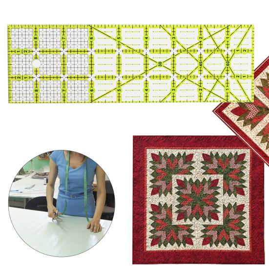 Полезная высокоточная прозрачная линейка для пэчворка, удобная эргономичная линия для квилтинга для портного