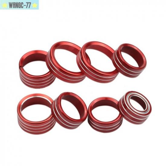 8Pcs Center Console Switch Knob Decor Cover Trim For Chevy Silverado 2014-2018