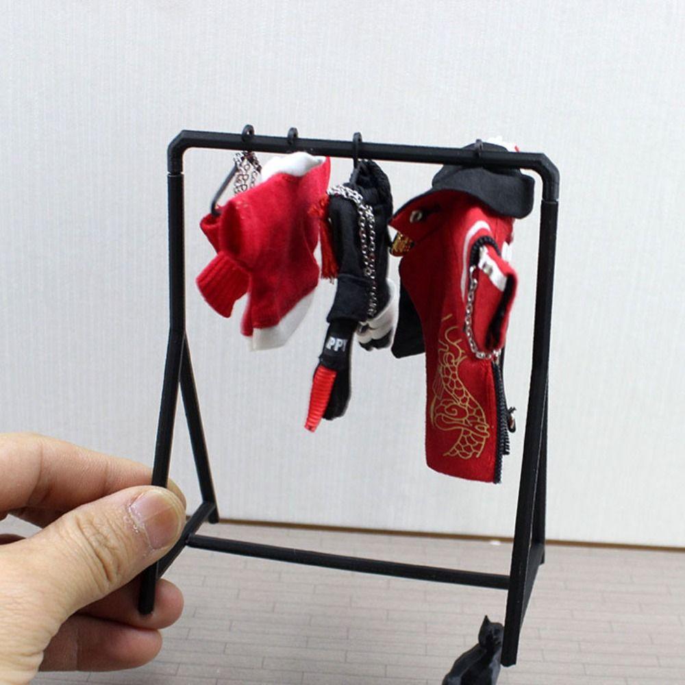 Mini Dollhouse Clothes Rack DIY Dollhouse Furniture Decoration Dollhouse Decoration