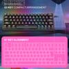 Механическая клавиатура, проводная игровая клавиатура с подсветкой и цветной подсветкой, 63 клавиши для офиса