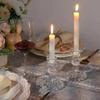Candle Holders Retro Transparent Glass Candle Holders Suitable For Pillar Candles, Weddings, Holiday Parties Decoration