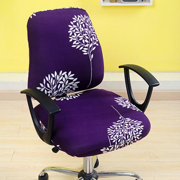Printed Stretch Split Seat Cover Universal Computer Sectional Chair Covers Home Decor Rotating Lift Office Chair Protectors