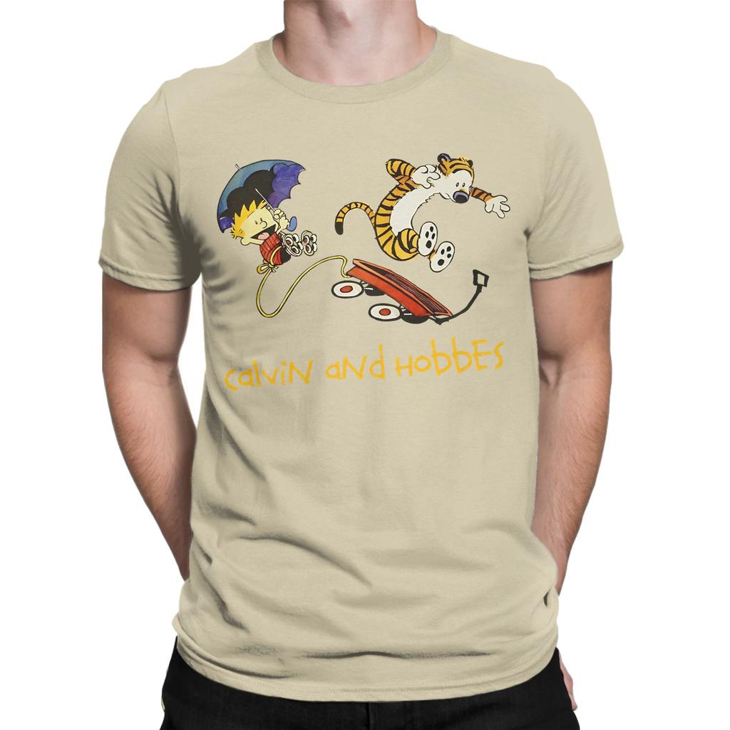Calvin And Hobbes Graphic American Comic Novelty Graphic 100 Cotton Tshirt Calvin Tees Tops For Unisex
