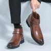 Ретро Мужские Ботинки Челси Мужские Удобные и Модные Кожаные Ботинки Европейский Бренд для Тренировок на Открытом Воздухе Мужские Ботинки Размеры 38-46
