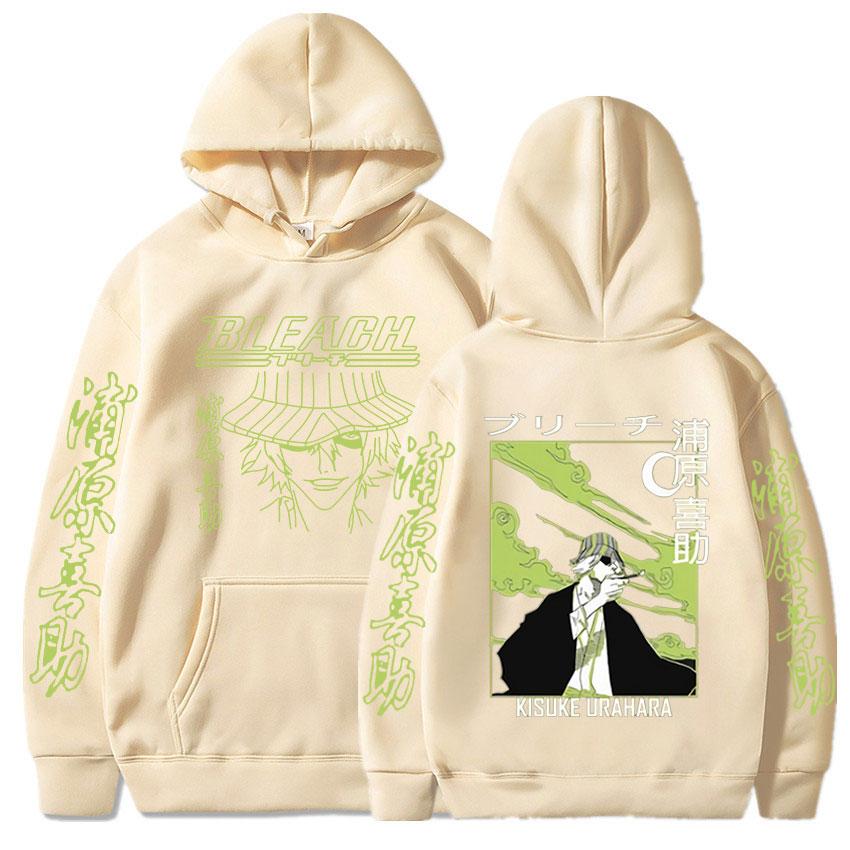 Толстовка с капюшоном в стиле японского аниме Bleach Urahara Kisuke, забавная толстовка Kurosaki Ichigo, мужские повседневные толстовки большого размера, уличная одежда Harajuku