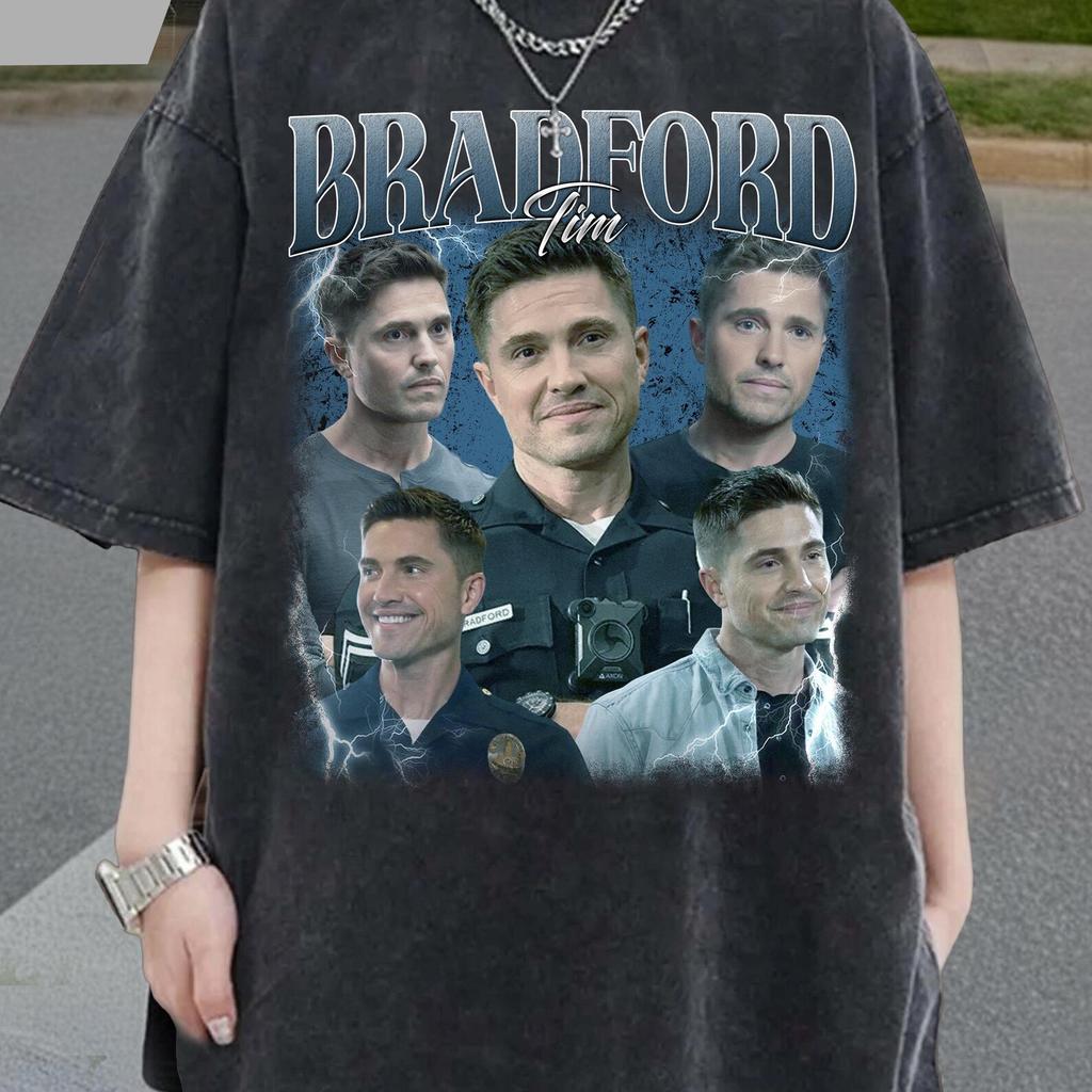 Retro Washed Black T-Shirt, Male Actor Collage, Lightning Accents, Vintage Style, Fan Gift, Comfortable Tee
