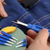 4pcs Blue Sewing Seam Ripper Set with Thread Cutter, Handle Needlework Tool and Scissors - Essential DIY Sewing Craft Tools