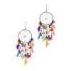 Handmade Feathers Dream Catchers Wall & Door Hanging for Home Office Decor, Gift (Multicolor, Pack of 2)