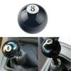 Black 8 Ball Billiard Round Shift Knob Acrylic Manual Gear Shift Knob Shifter