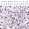 100 шт./пакет DIY Черно-белые английские акриловые бусины-буквы Ручная работа Браслеты Ожерелья Бусины Аксессуары