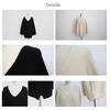 Knit Long Sleeve Loose Side Casual Top for Korean Perfect for Winter [OGCPWYQZ] Women's Sweater, V-Neck Top, Blouse, Fit, Slits, Flattering, Slimming,