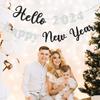 Banner Flag Happy Year Letters Shiny Easy To Hang Create Atmosphere Vibrant Party Decorations Banner Flag