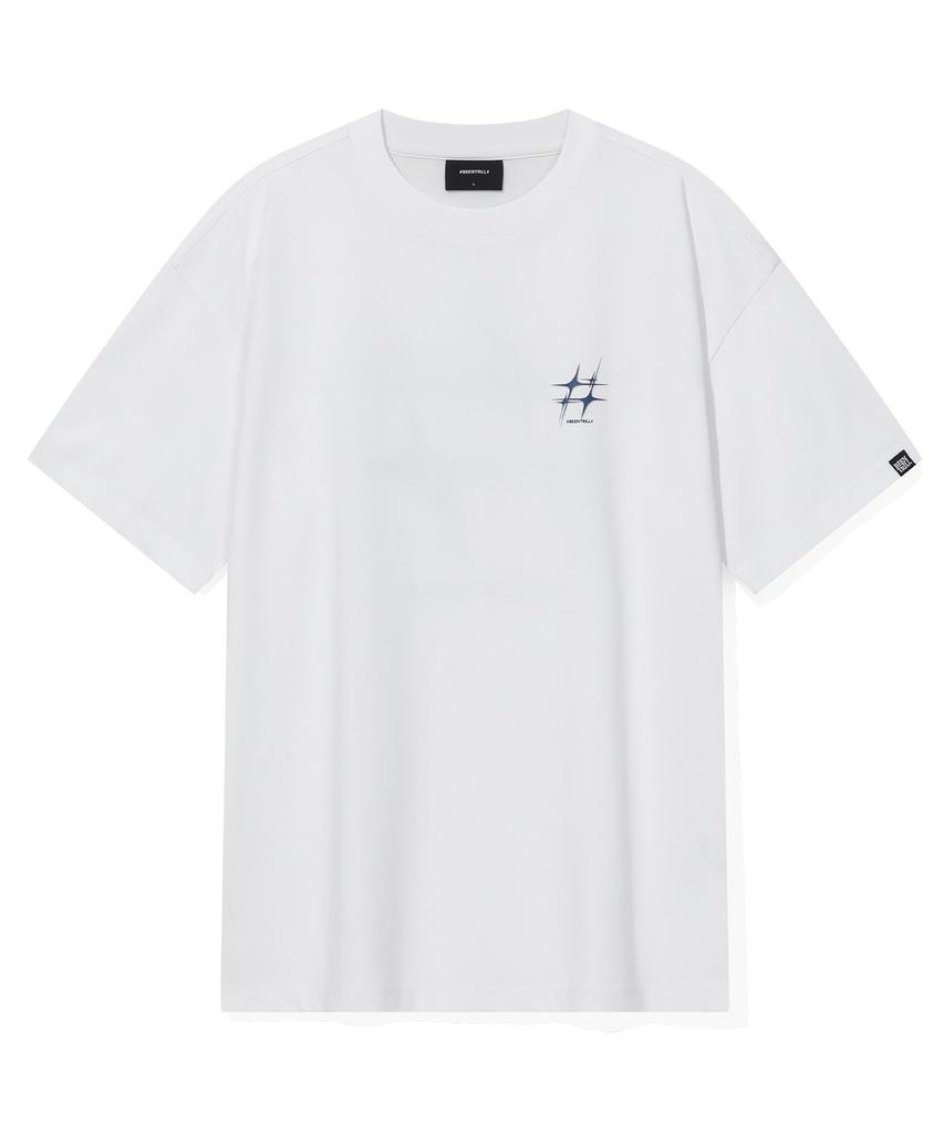 Футболка BEENTRILL со звездой и хэштегом (белый)