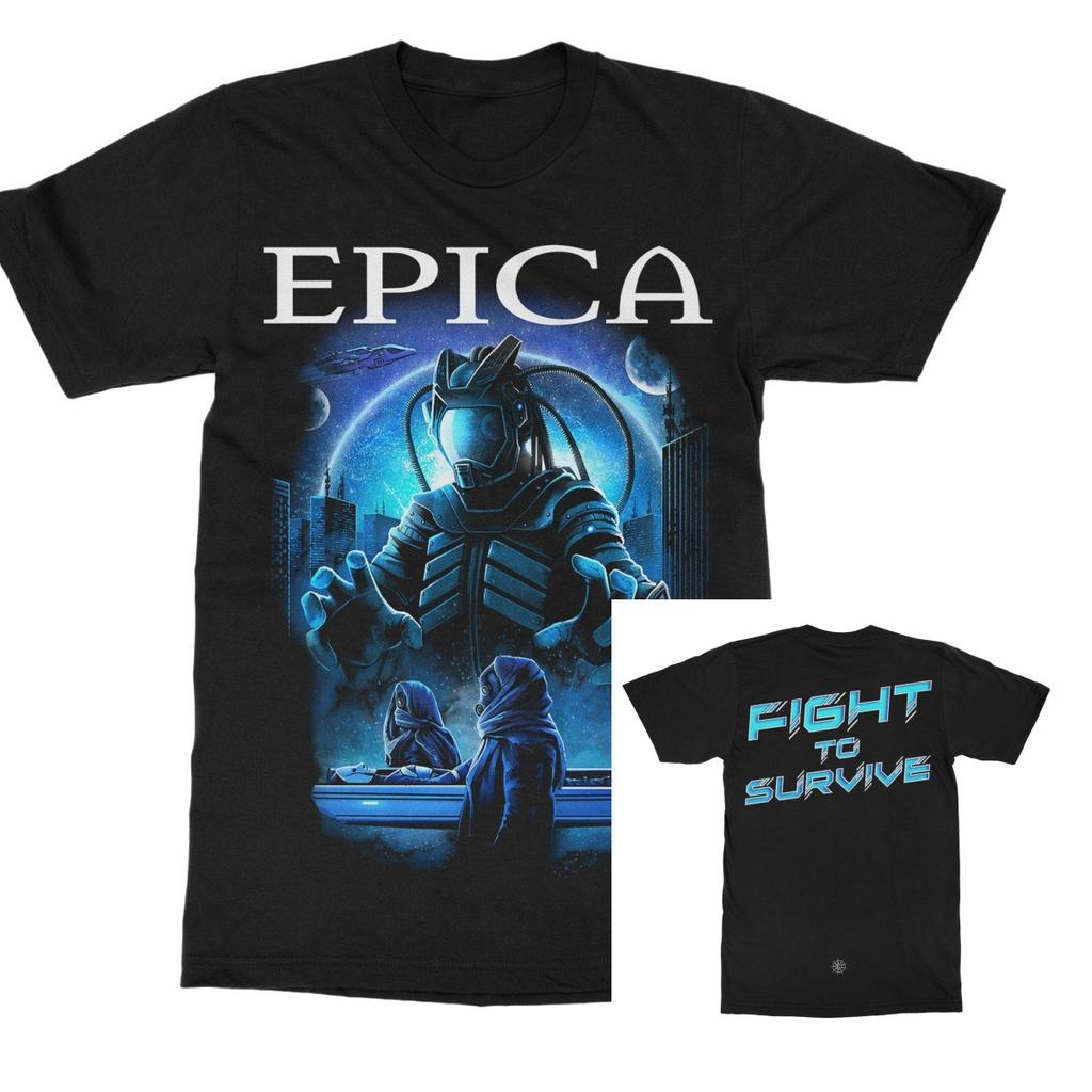 Футболка с принтом группы Epica THE QUANTUM ENIGMA Хлопковая графическая футболка Унисекс Женская Летняя уличная одежда Топ