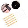 5pcs Hair Extensions Loop Needle Wooden Threader Wire Pulling Hook Tool for Hair Extension
