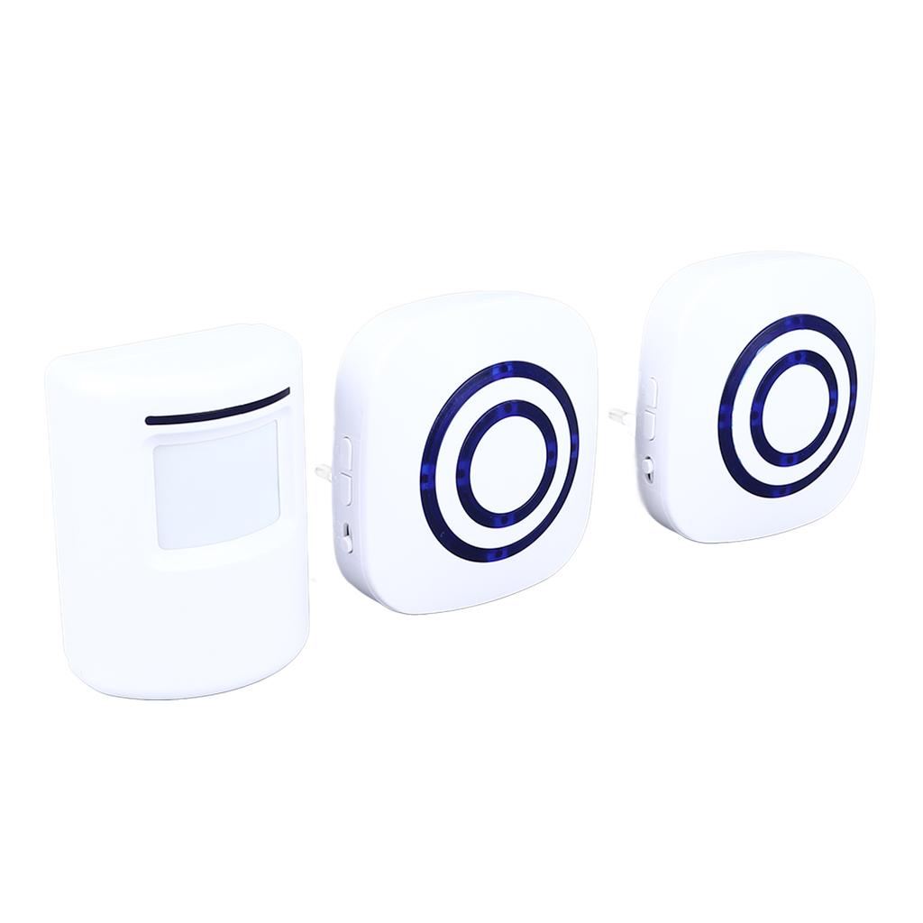 Infrared Sensor Doorbell Sensitive Wireless Store Entry Doorbell Alarm with 2 Receivers