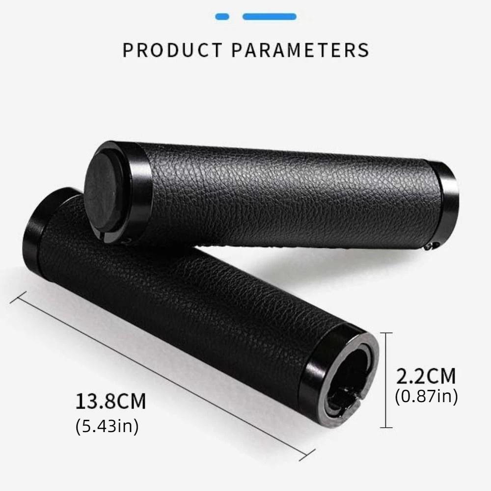 Leather Material Bike Leather Handle Cover Shock-absorbing Bike Cowhide Grip Bicycle Accessory