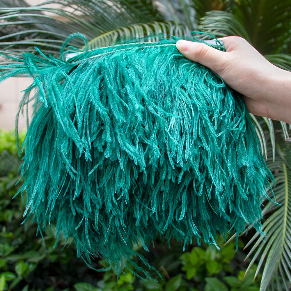 Feather1Meter Отделка из страусиных перьев 10-15/15-18/18-22 см Перья Бахрома Лента для Домашней Вечеринки Платья Шитья Свадебного Украшения Высокое Качество